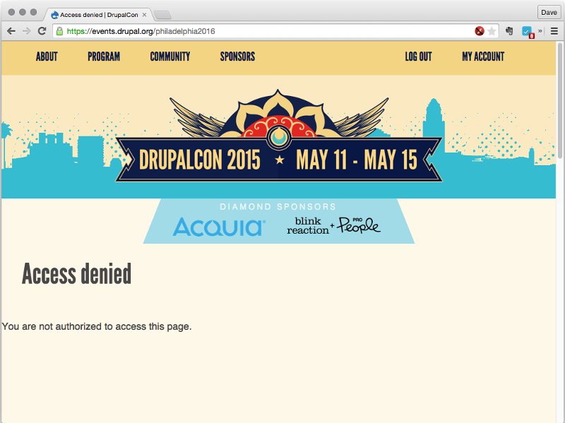 DrupalCon in Philadephia in 2016?