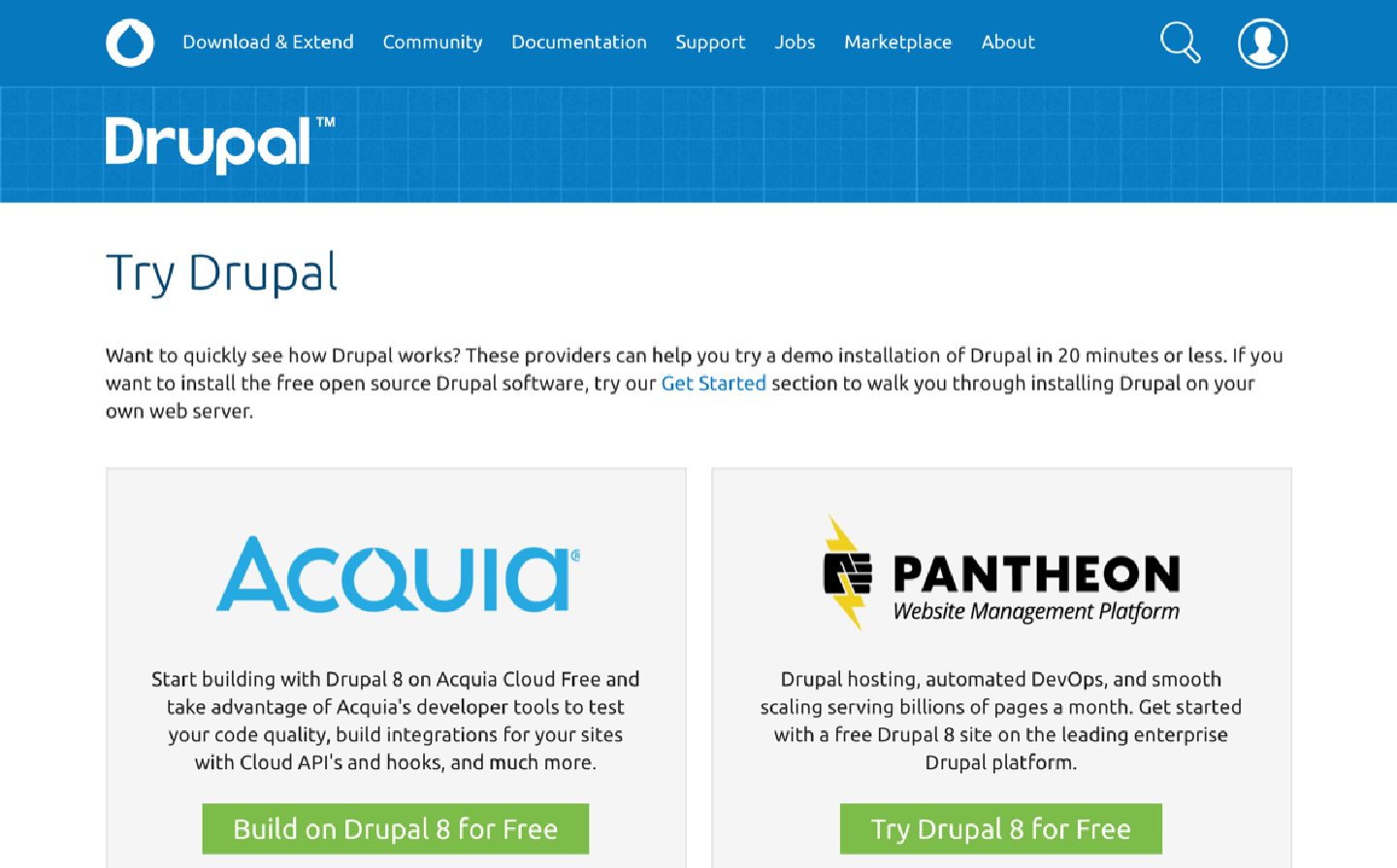 Trying Drupal