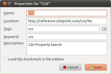 CSS bookmarkexample