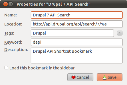 Drupal bookmarkexample