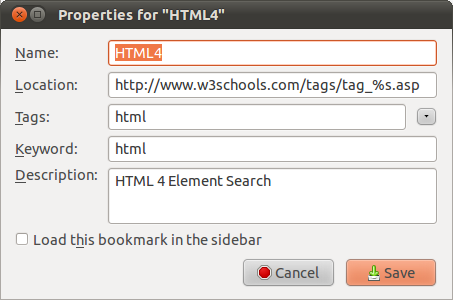 HTML bookmarkexample